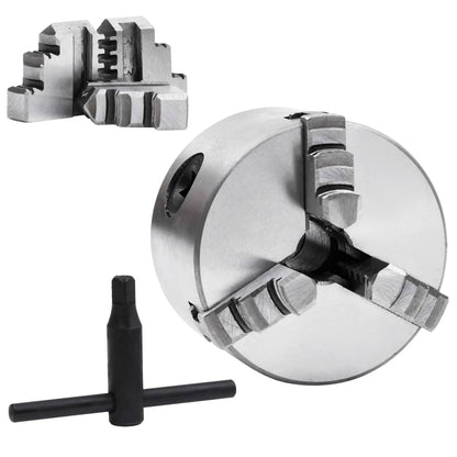 Mandrino per Tornio a 3 Griffe Autocentrante 80 mm in Acciaio - homemem39