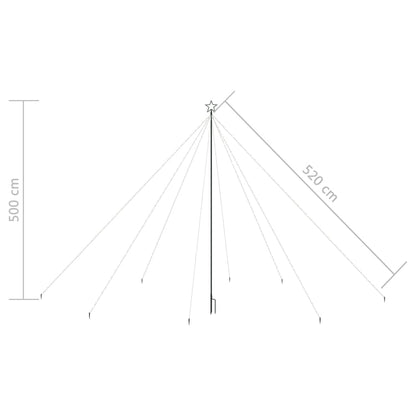 Albero di Natale a Cascata Luci LED Interni Esterni 800 LED 5 m - homemem39