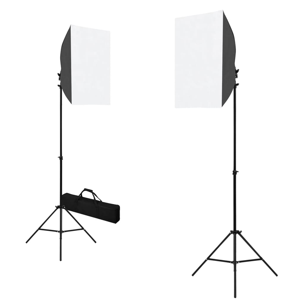 Kit per Studio Fotografico con Luci Softbox e Fondali - homemem39