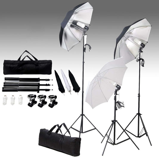 Kit per Studio Fotografico con Set di Luci e Fondale - homemem39