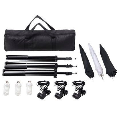 Kit per Studio Fotografico con Set di Luci e Fondale - homemem39