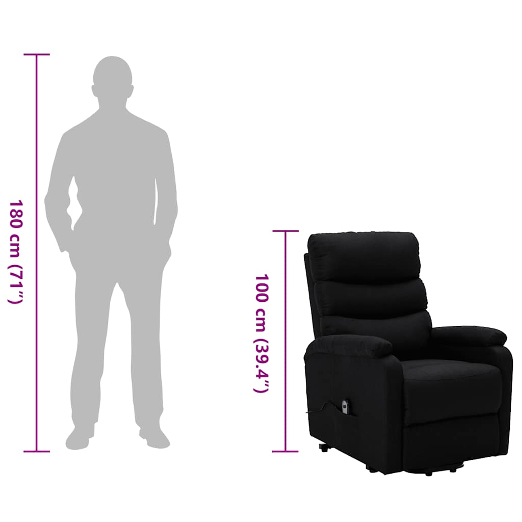Poltrona Alzapersona Nera in Tessuto - homemem39
