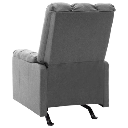 Poltrona Massaggiante Reclinabile Grigio Chiaro in Tessuto | homemem39