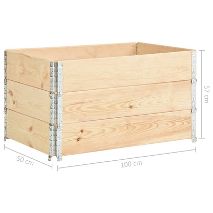 Fioriere Rialzate 3 pz 50x100 cm in Legno Massello di Pino | homemem39