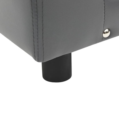 Divano per Cani Grigio 81x43x31 cm in Peluche e Similpelle - homemem39