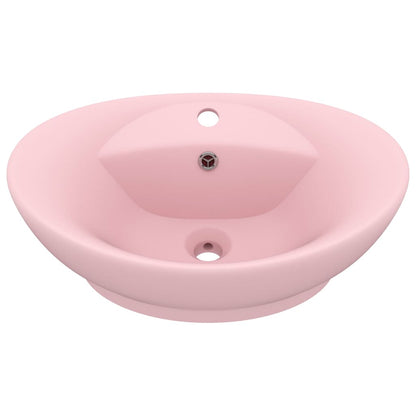 Lavandino con Troppopieno Ovale Rosa Opaco 58,5x39 cm Ceramica - homemem39