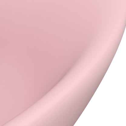 Lavandino con Troppopieno Ovale Rosa Opaco 58,5x39 cm Ceramica - homemem39