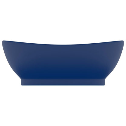 Lavabo con Troppopieno Ovale Blu Scuro Opaco 58,5x39cm Ceramica - homemem39