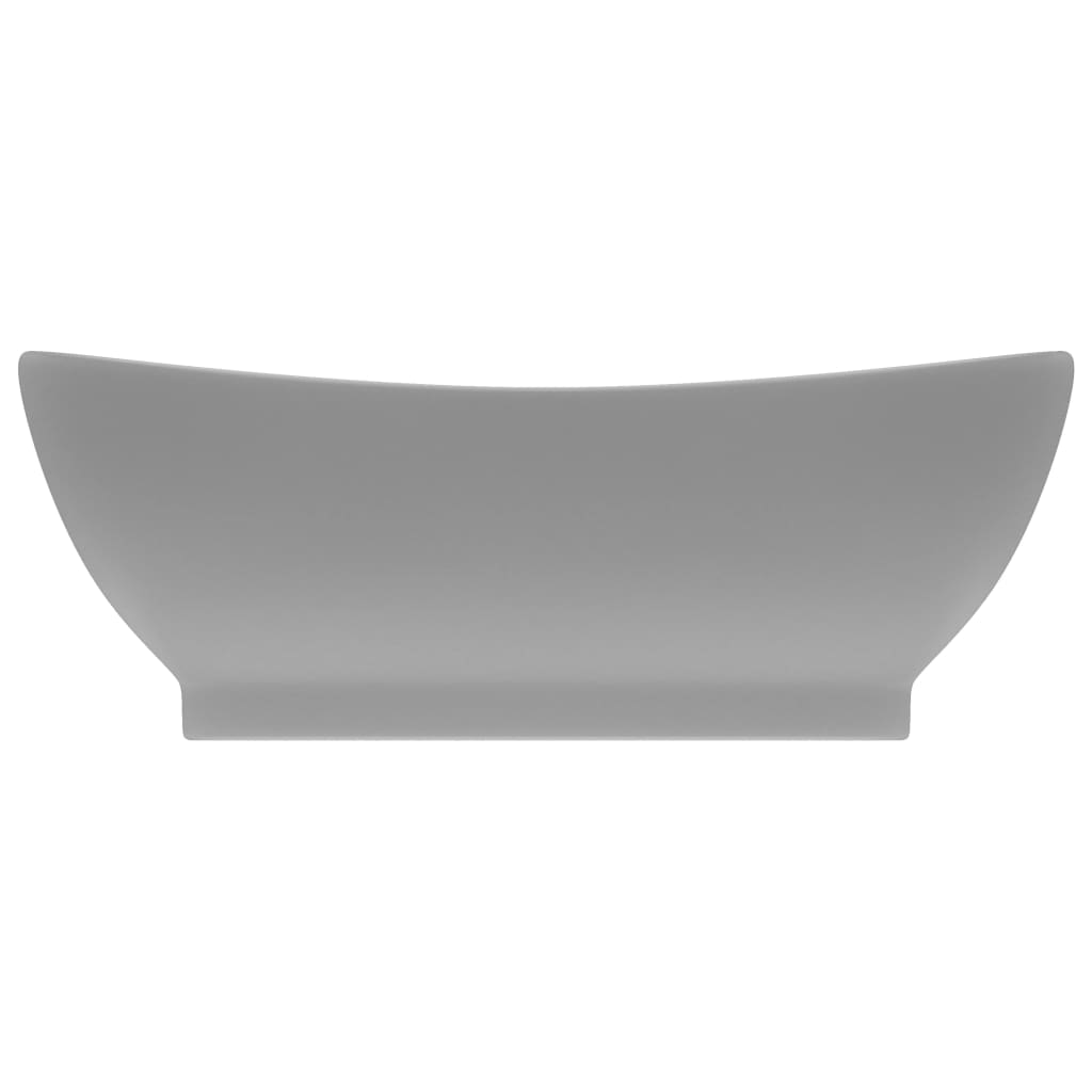 Lavabo con Troppopieno Ovale Turchese Grigio 58,5x39 cm Ceramica | homemem39