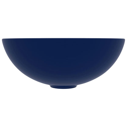 Lavandino da Bagno in Ceramica Blu Scuro Rotondo - homemem39