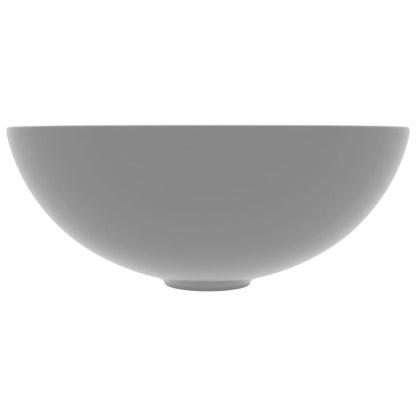 Lavandino da Bagno in Ceramica Grigio Chiaro Rotondo - homemem39