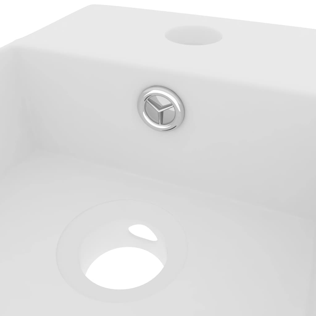 Lavandino con Troppopieno in Ceramica Bianco Opaco - homemem39
