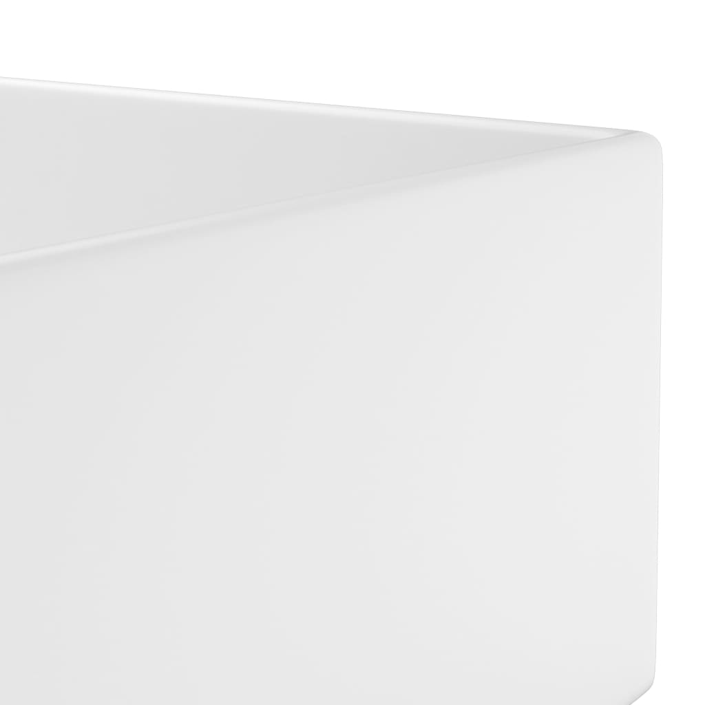 Lavandino con Troppopieno in Ceramica Bianco Opaco - homemem39