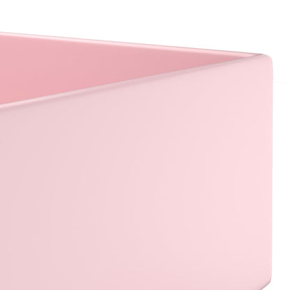 Lavandino con Troppopieno in Ceramica Rosa Opaco - homemem39