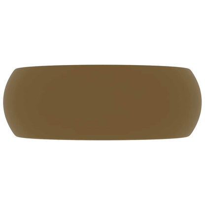 Lavandino Lusso Rotondo Crema Opaco 40x15 cm in Ceramica | homemem39