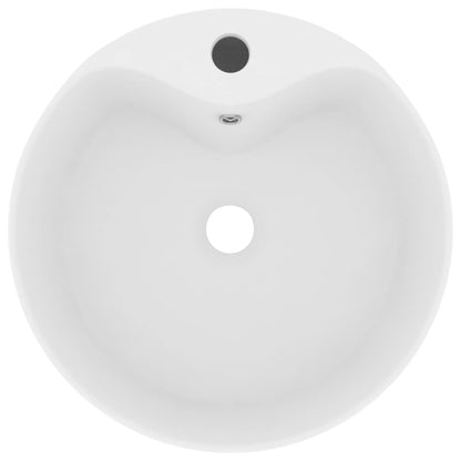 Lavandino con Troppopieno Bianco Opaco 36x13 cm in Ceramica - homemem39
