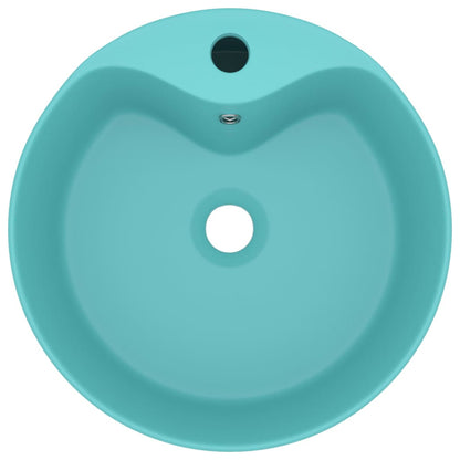 Lavandino con Troppopieno Verde Chiaro Opaco 36x13 cm Ceramica - homemem39