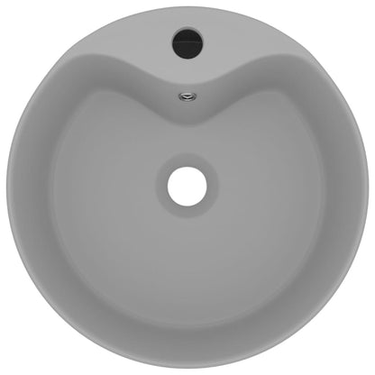 Lavandino con Troppopieno Grigio Chiaro Opaco 36x13 cm Ceramica - homemem39