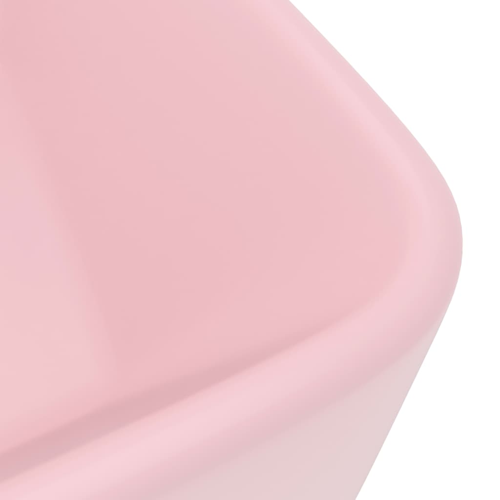 Lavandino Luxury Rosa Opaco 41x30x12 cm in Ceramica - homemem39