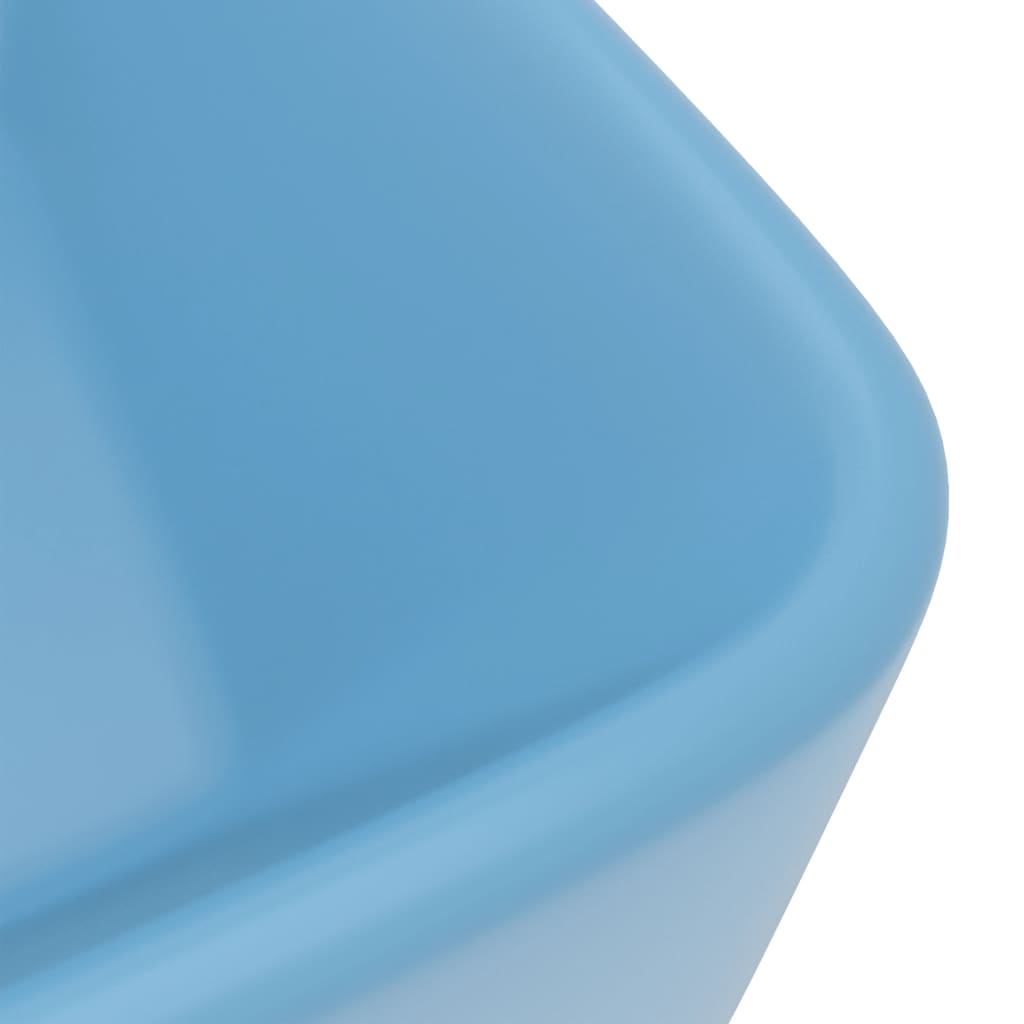 Lavandino Luxury Azzurro Opaco 41x30x12 cm in Ceramica - homemem39
