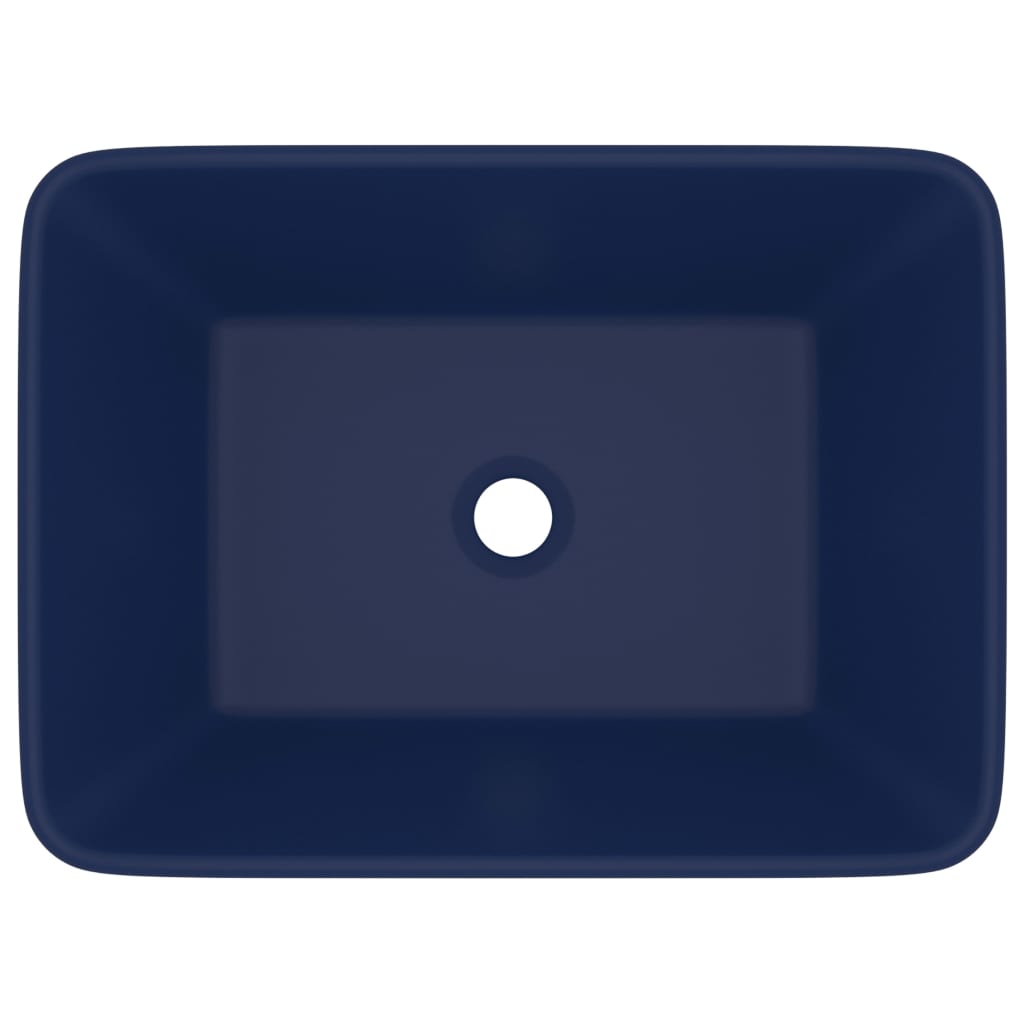 Lavandino Luxury Blu Scuro Opaco 41x30x12 cm in Ceramica - homemem39