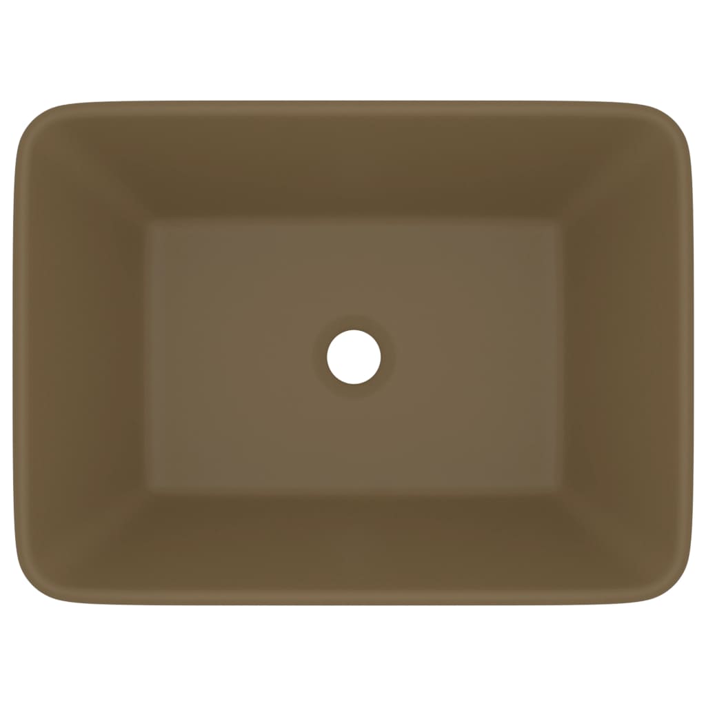 Lavandino Luxury Crema Opaco 41x30x12 cm in Ceramica - homemem39