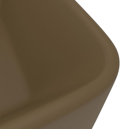 Lavandino Luxury Crema Opaco 41x30x12 cm in Ceramica - homemem39