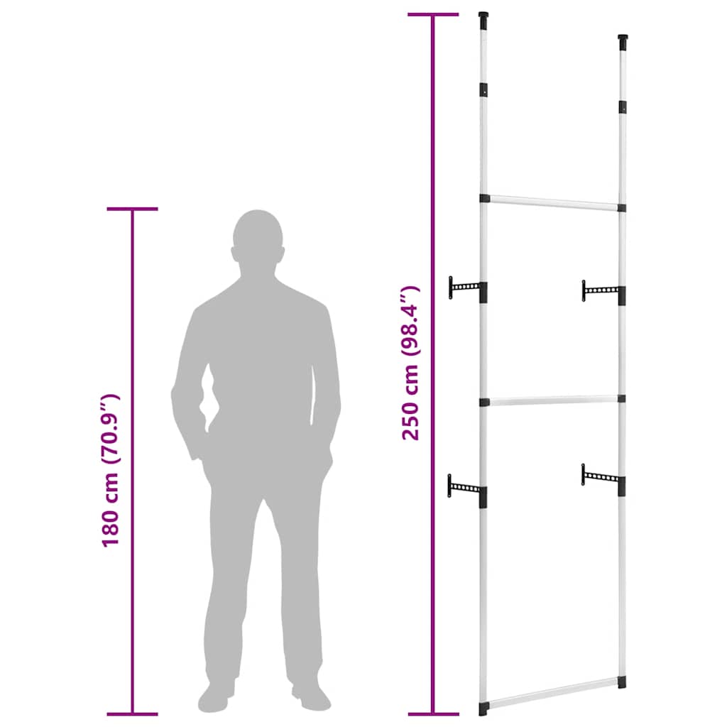 Sistema per Guardaroba Telescopico con Aste in Alluminio