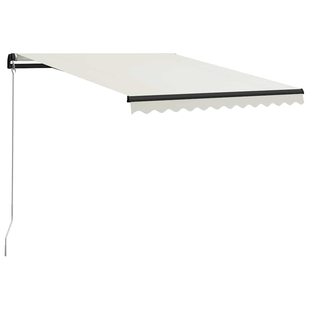 Tenda da sole manuale con LED solare 4,5 x 3 m Antracite