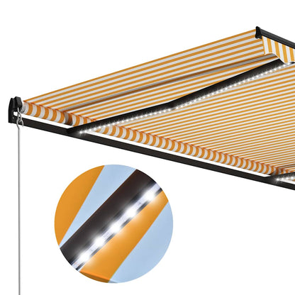 Tenda da sole manuale con LED solare 3 x 2,5 m