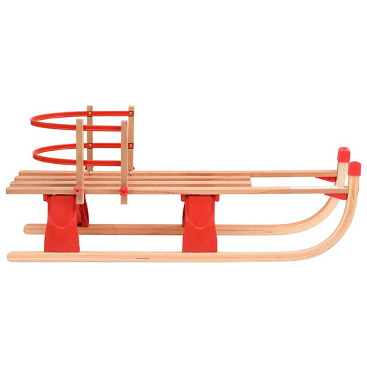 Slittino Pieghevole con Schienale in Legno 119 cm - homemem39