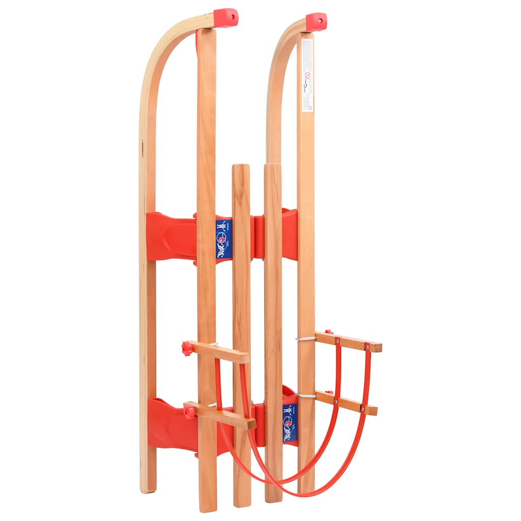 Slittino Pieghevole con Schienale in Legno 119 cm - homemem39