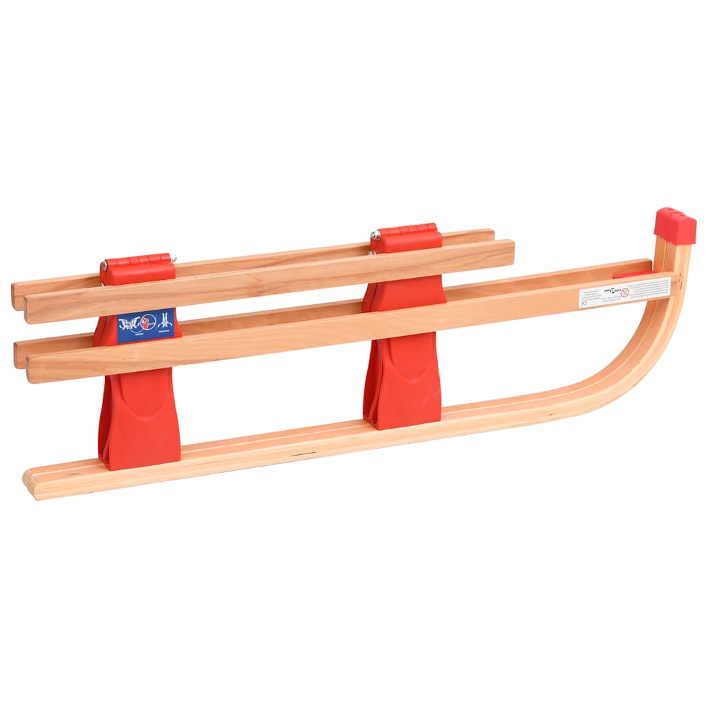 Slittino Pieghevole con Schienale in Legno 119 cm - homemem39