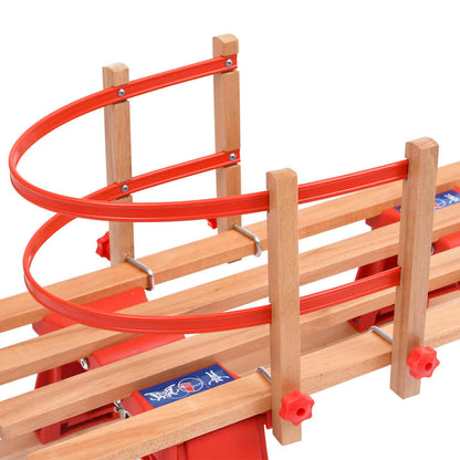 Slittino Pieghevole con Schienale in Legno 119 cm | homemem39