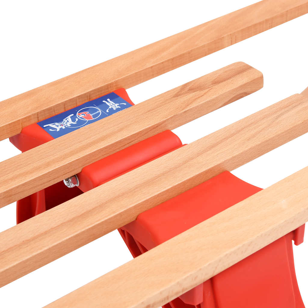 Slittino Pieghevole con Schienale in Legno 119 cm | homemem39