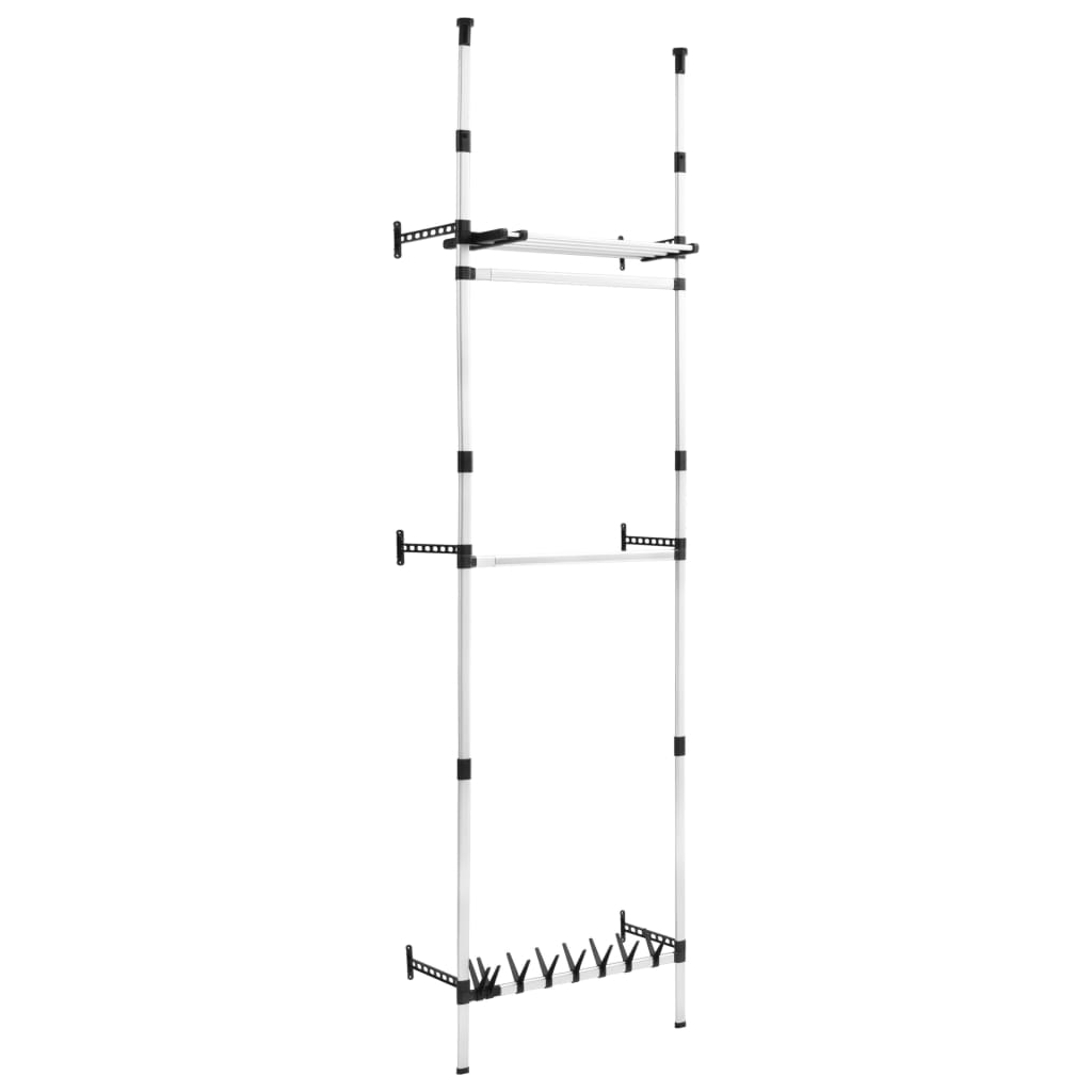 Sistema Telescopico per Guardaroba Aste Mensole in Alluminio - homemem39