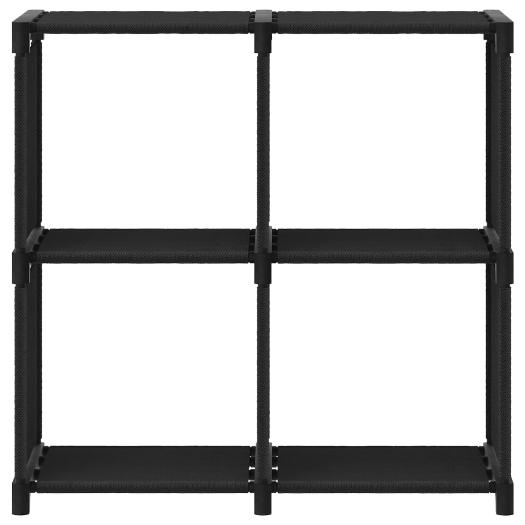 Mensola con 4 Vani a Cubo Nera 69x30x72,5 cm in Tessuto | homemem39