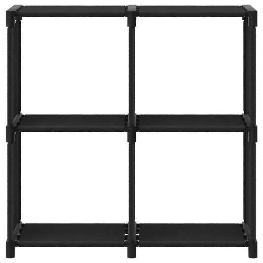 Mensola con 4 Vani a Cubo Nera 69x30x72,5 cm in Tessuto | homemem39