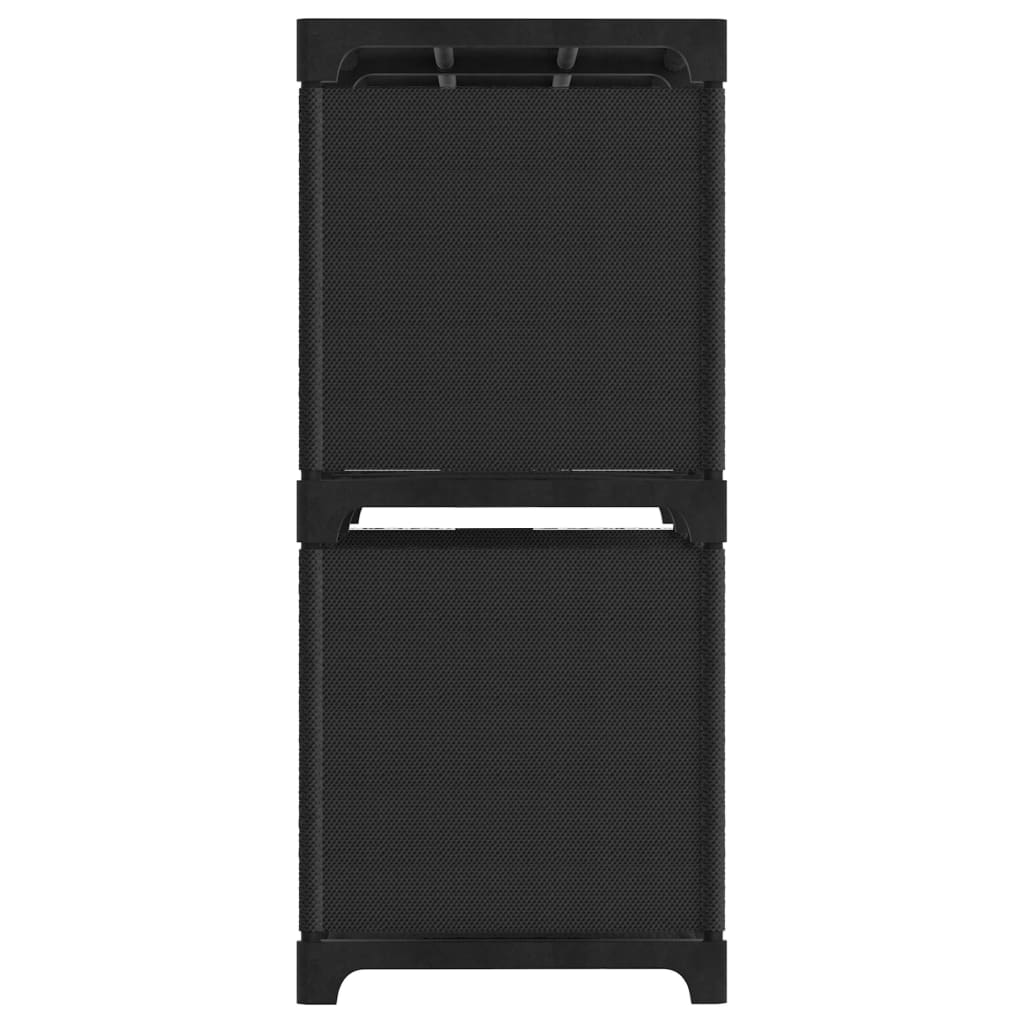 Mensola con 4 Vani a Cubo Nera 69x30x72,5 cm in Tessuto | homemem39