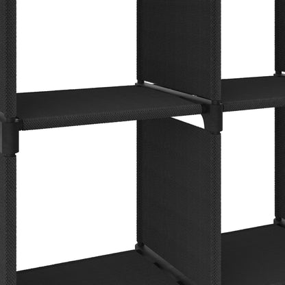 Mensola con 4 Vani a Cubo Nera 69x30x72,5 cm in Tessuto | homemem39