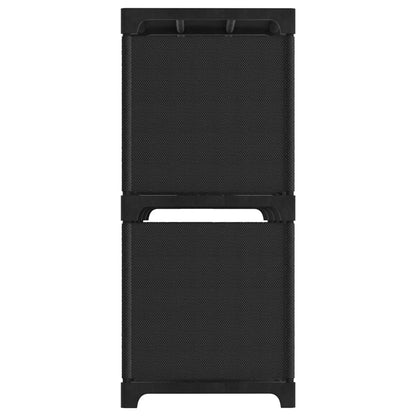 Mensola con 5 Vani a Cubo Nera 103x30x72,5 cm in Tessuto | homemem39