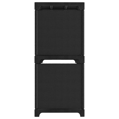 Mensola con 6 Vani a Cubo Nera 103x30x72,5 cm in Tessuto | homemem39