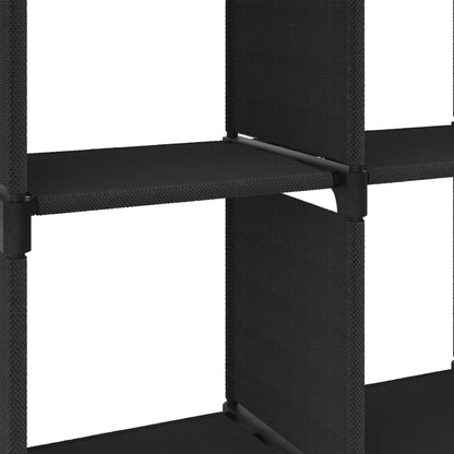 Mensola con 6 Vani a Cubo Nera 103x30x72,5 cm in Tessuto | homemem39