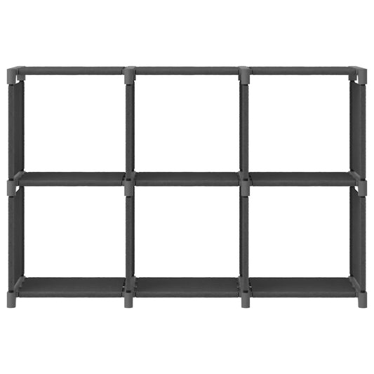 Mensola con 6 Vani a Cubo Grigia 103x30x72,5 cm in Tessuto | homemem39