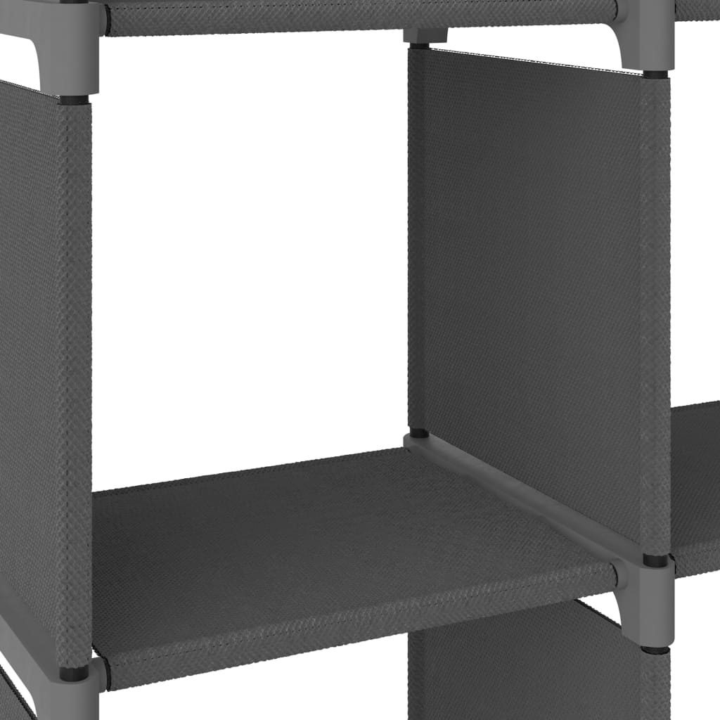 Mensola con 6 Vani a Cubo Grigia 103x30x72,5 cm in Tessuto | homemem39