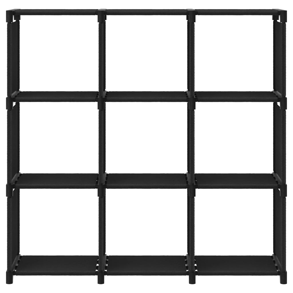 Mobile per 9 Scatole a Cubo Nero 103x30x107,5 cm in Tessuto | homemem39