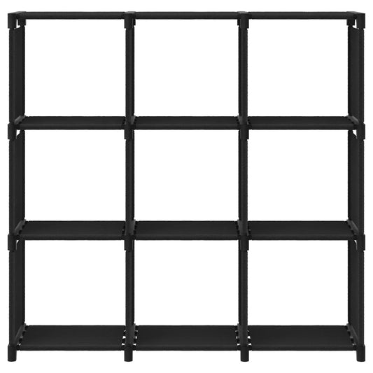 Mobile per 9 Scatole a Cubo Nero 103x30x107,5 cm in Tessuto | homemem39