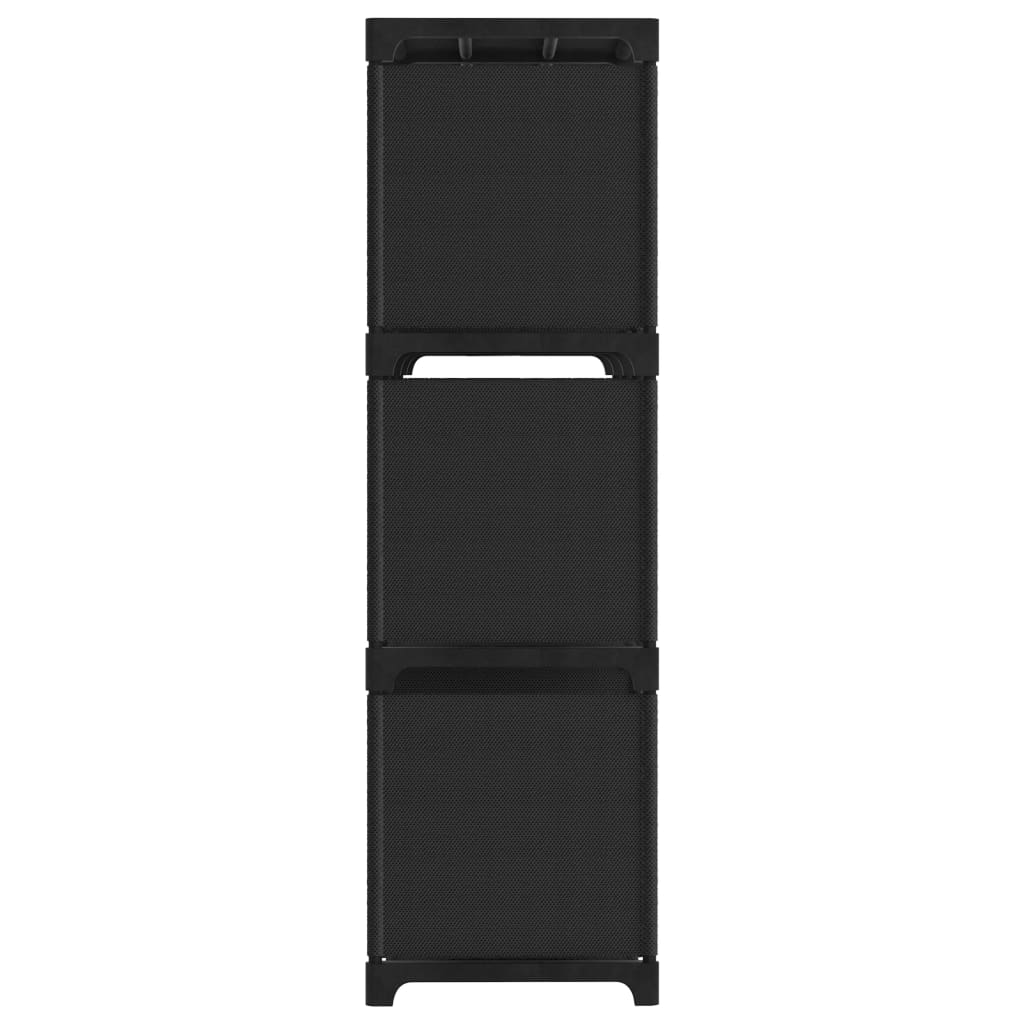 Mobile per 9 Scatole a Cubo Nero 103x30x107,5 cm in Tessuto | homemem39