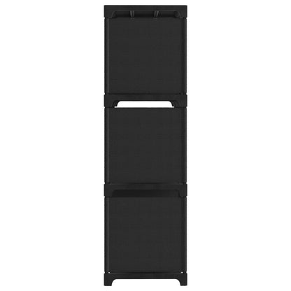 Mobile per 9 Scatole a Cubo Nero 103x30x107,5 cm in Tessuto | homemem39