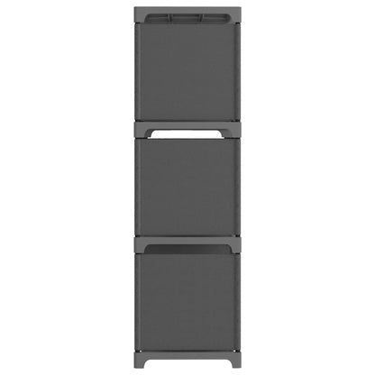 Mobile per 9 Scatole a Cubo Grigio 103x30x107,5 cm in Tessuto | homemem39